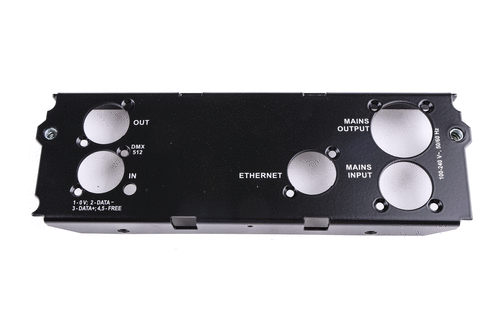 Panel of connectors with nuts